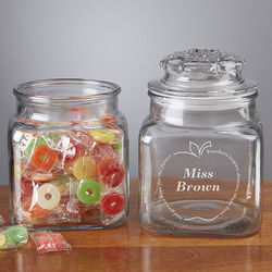 Personalized Teacher Candy Jar with Lifesavers