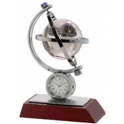 Crystal Globe and Clock