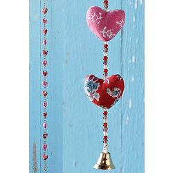 String of Hearts and Bell Decoration