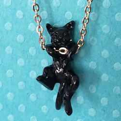 Hang in There Cat Necklace
