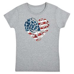 Personalized Stars and Stripes Forever Heart T-Shirt