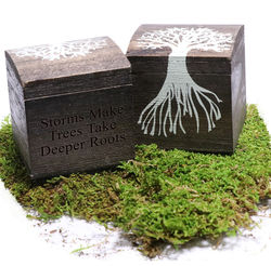 Personalized Growing Together Mini Wood Tree Box