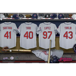 Cleveland Indians 16x24 Personalized Locker Room Canvas