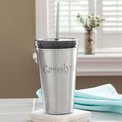 On the Go Personalized Name Stainless Steel Tumbler
