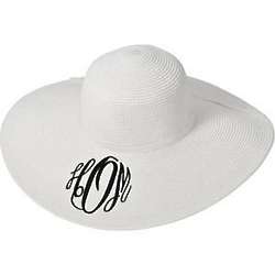 Personalized White Adult Floppy Hat