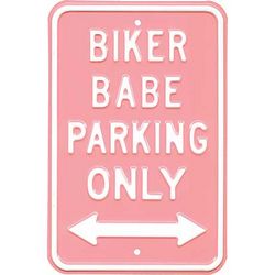 Biker Babe Parking Sign