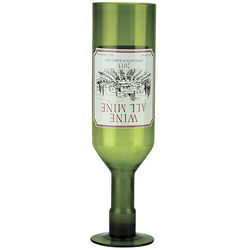 Inverted Wine Bottle Glass