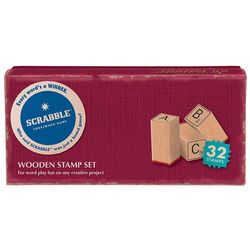Vintage Wooden Scrabble Stamp Kit