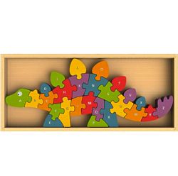 A to Z Chunky Wooden Dinosaur Puzzle