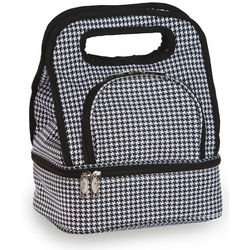 Houndstooth Savoy Lunch Tote with Storage Container