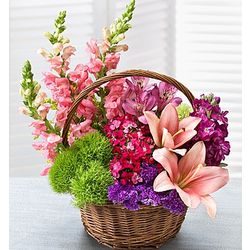 Garden Basket Flower Arrangement