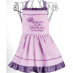 Queen of the Kitchen Child's Purple Apron
