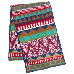 Women's Knit Aztec Print Winter Scarf