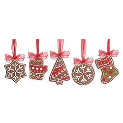 5 Gingerbread Christmas Ornaments