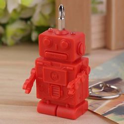 Robot Tool Keychain with Screwdriver Heads & LED Light