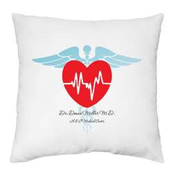 Personalized 14" Medical Heartbeat Pillow Case