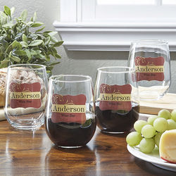 Wine Please Personalized Stemless Wine Glass Set