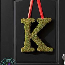 Personalized Holiday Moss Letters