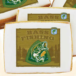 Bass Fishing Decorated Cookies Gift Box