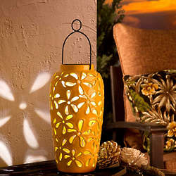 Tuscan Yellow Flower Solar Lantern