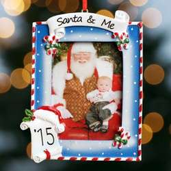 Personalized Santa and Me Photo Ornament