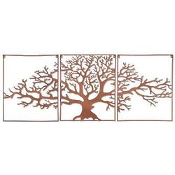 3-Piece Metal Oak Tree Wall Decor