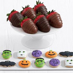 10 Halloween Cookies & Half-Dozen Belgian Chocolate Strawberries