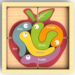 Educational Language and Color Wooden Puzzle