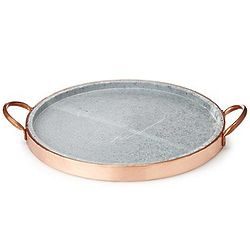 Soapstone Pizza Pan with Copper Handles
