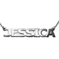 Sterling Silver All Capitals Name Necklace