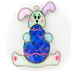 Easter Bunny Stained Glass Ornament
