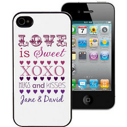 Love is Sweet Personalized iPhone Case