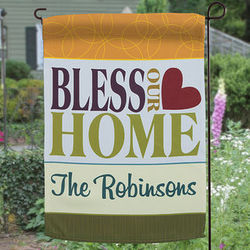 Bless Our Home Personalized Garden Flag