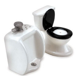 Toilet and Urinal Salt and Pepper Shaker Set