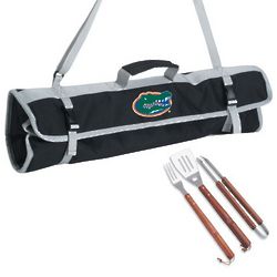 Florida Gators Stainless Steel BBQ Set with Tote Bag