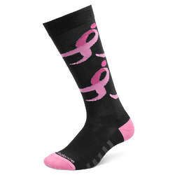 Lace Up for the Cure Pink Ribbon Socks