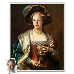 A Noblewoman Portrait from Photo Print
