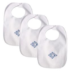 Terry Baby Bibs with Personalized Monogram