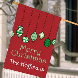 Personalized Holiday Ornaments House Flag