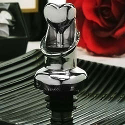 Solid Heart Wine Pourer and Bottle Stopper