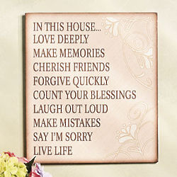 In This House Sign