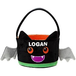 Personalized Bat Halloween Bucket with Safety Kit