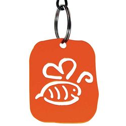 Save Our Bees Orange Keychain