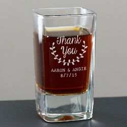 Personalized Thank You Shot Glass Wedding Favor
