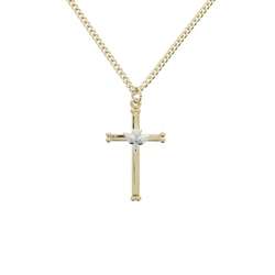 Sterling Cross and Dove Necklace