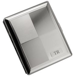 Personalized Modern Silver Cigarette Case
