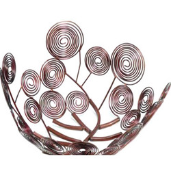 Copper Swirl Decorative Basket