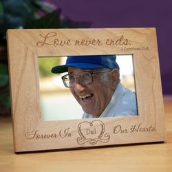 Love Never Ends Memorial Wood Picture Frame