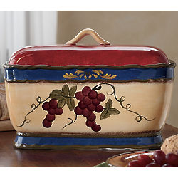 Marciana Grape Design Breadbox