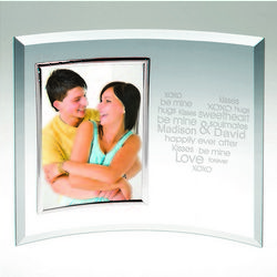 Be Mine Personalized Curved Glass Picture Frame